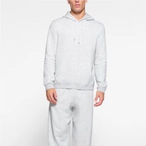 NWT SKIMS Lounge Fleece Hoodie in Heather Gray Small